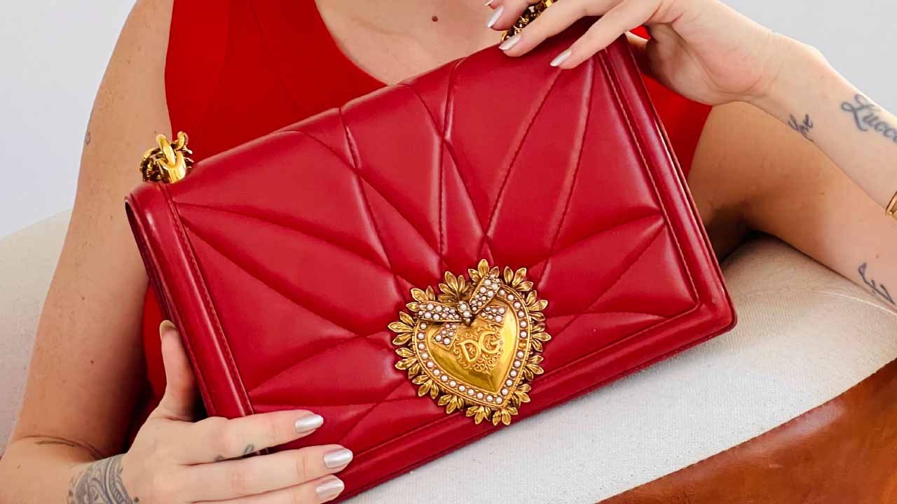 Foto de uma Bolsa Dolce & Gabbana uma das melhores marcas italianas de luxo.