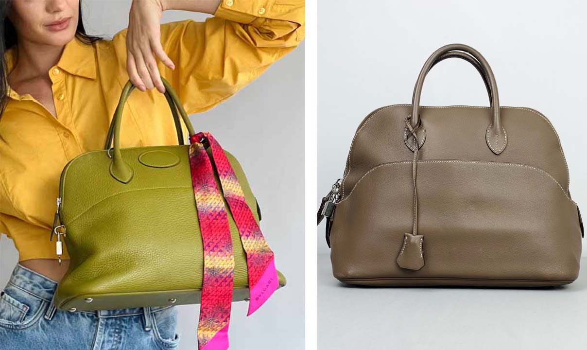 Montagem de fotos da Bolsa Hermès Bolide.