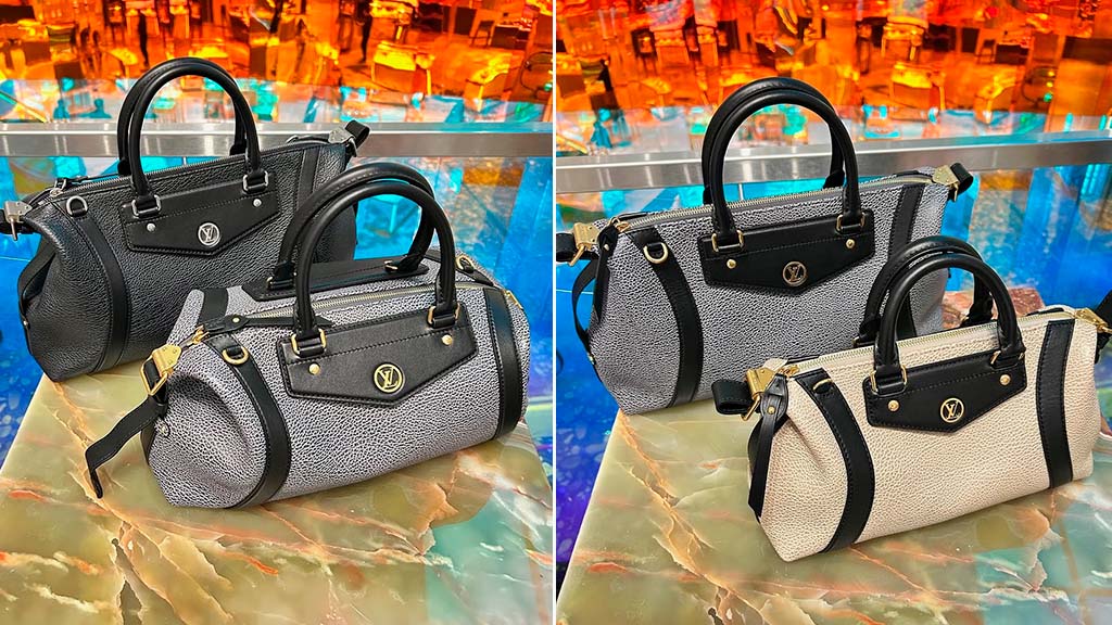 Montagem de fotos da nova bolsa louis vuitton biker, recém-lançada em 2025.