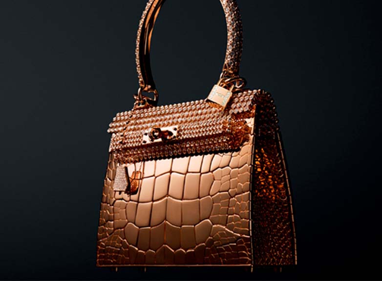 Foto da Bolsa Kelly Rose Gold.