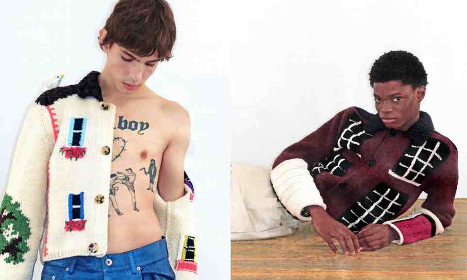 Montagem de fotos de Campanhas Masculinas da marca homônima de Jonathan Anderson, o novo diretor criativo da Dior Men,