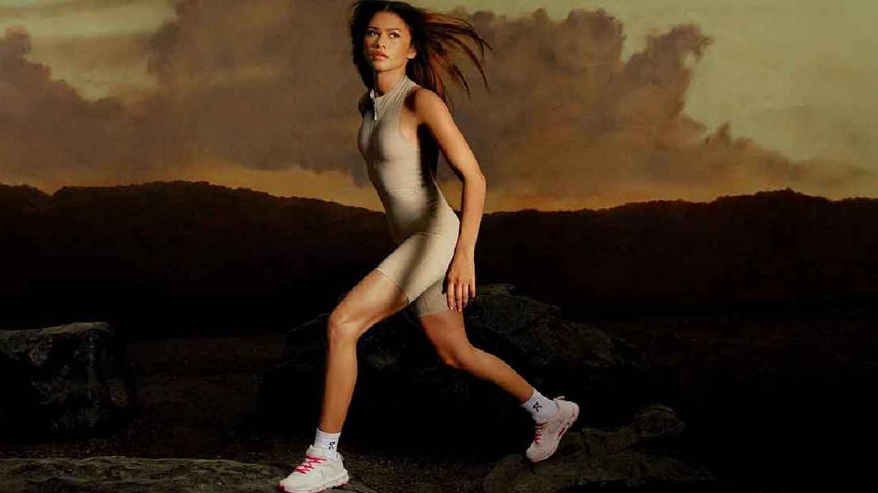 Foto do novo tênis da On Running com a Zendaya.