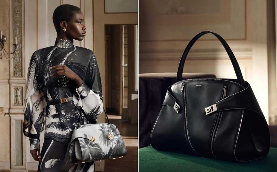 Fotos da bolsa Hug da ferragamo.