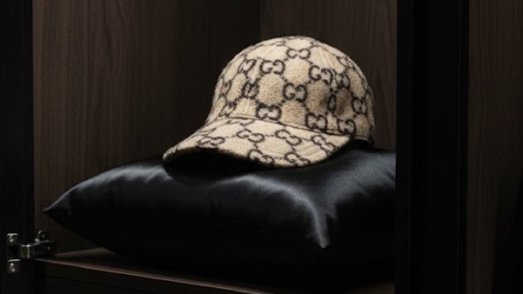 Foto de boné Gucci com monograma em lã um dos melhores acessórios de luxo no black month do etiqueta única.