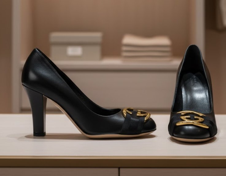 Foto de Sapato Gucci de Salto Grosso no Black Month do Etiqueta Única.