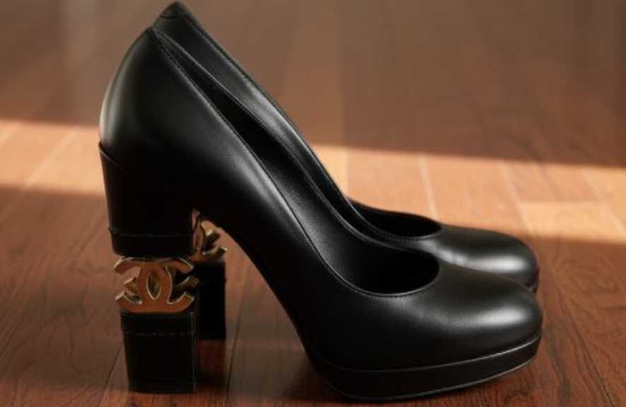 Foto de Scarpin de salto alto escultural da Chanel no Black Month.