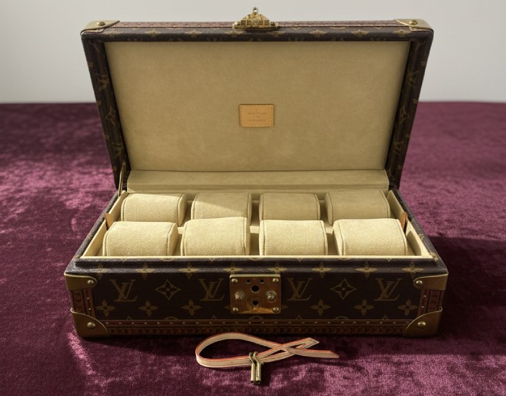Foto de Estojo Porta Relógios Louis Vuitton Canvas Monogram.