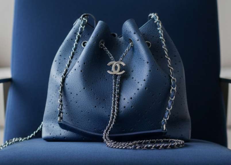 Foto de Bolsa Chanel Bucket CC Perfurada.