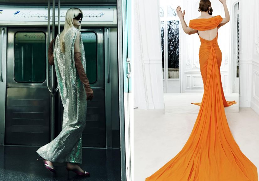 Montagem de fotos da Coleção da Balenciaga Pre-Fall 2026 por Pierpaolo Piccioli.