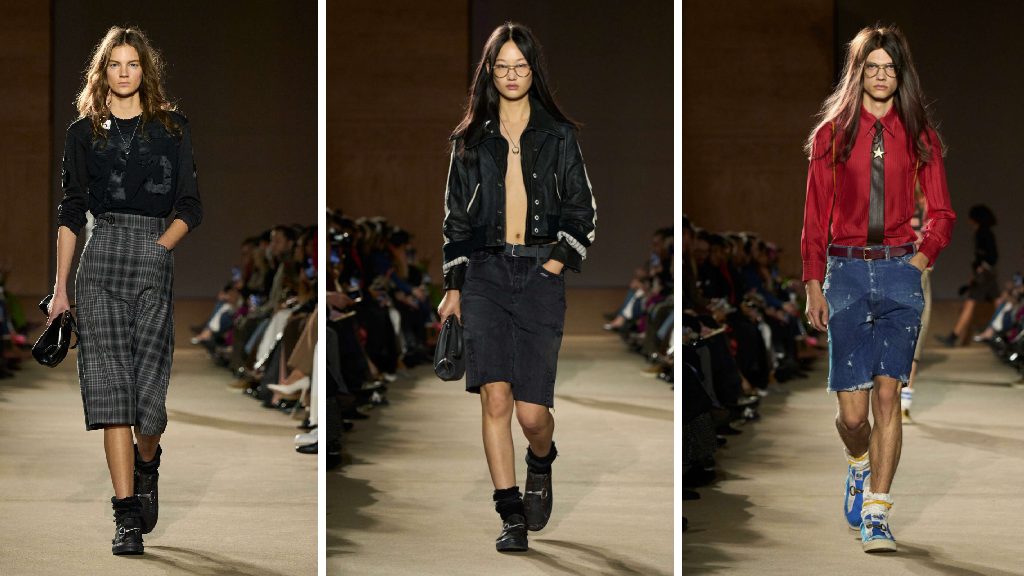 Montagem de fotos da Coleção Fall/Winter 2026/27 da Coach na Semana de Moda de Nova York.