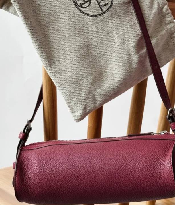 Foto da Bolsa Tiracolo Hermès Doremi 25 Taurillon Clemence Rosa.