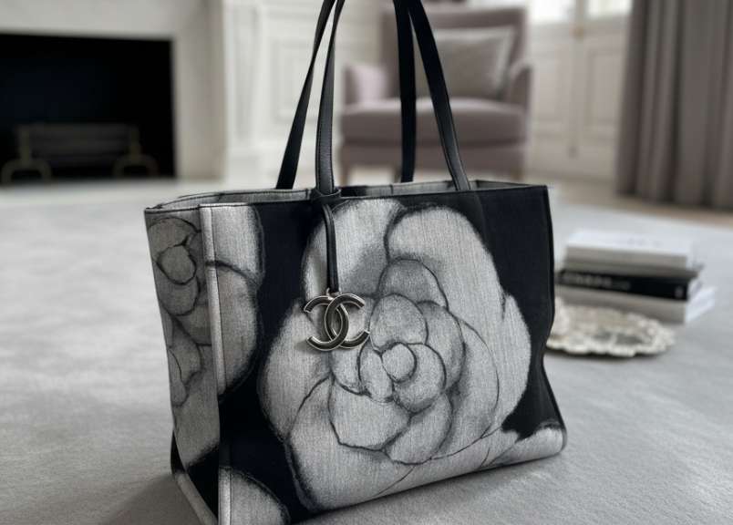 Foto de Bolsa Chanel Camellia CC Bicolor.