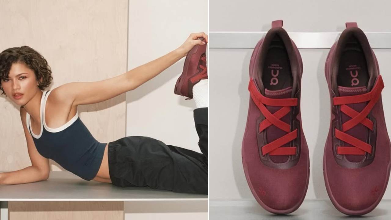 Montagem de fotos da coleção da Zendaya para a marca ON Running.