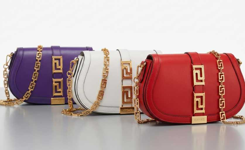 Foto dos Modelos de Bolsas Versace Greca Goddess com design sofisticado inspirado na estética greco-romana.
