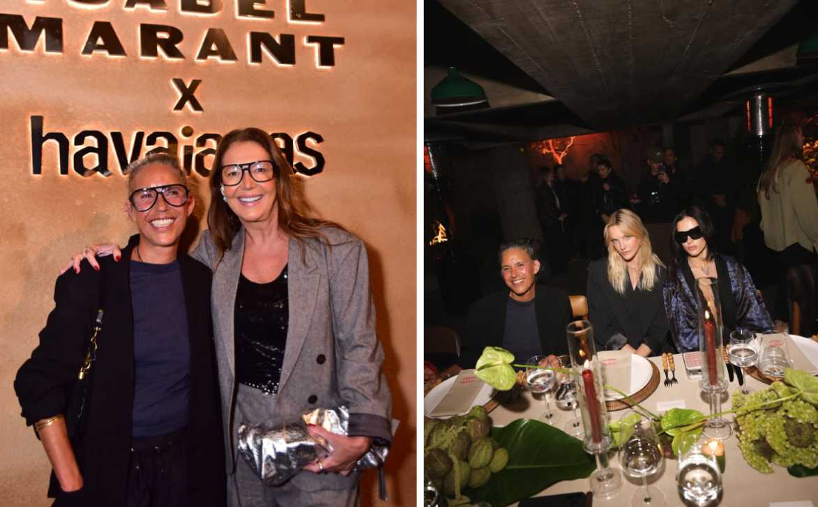 Fotos da estilista Isabel Marant no Brasil para lançamentos dos seus pares com a havaianas.