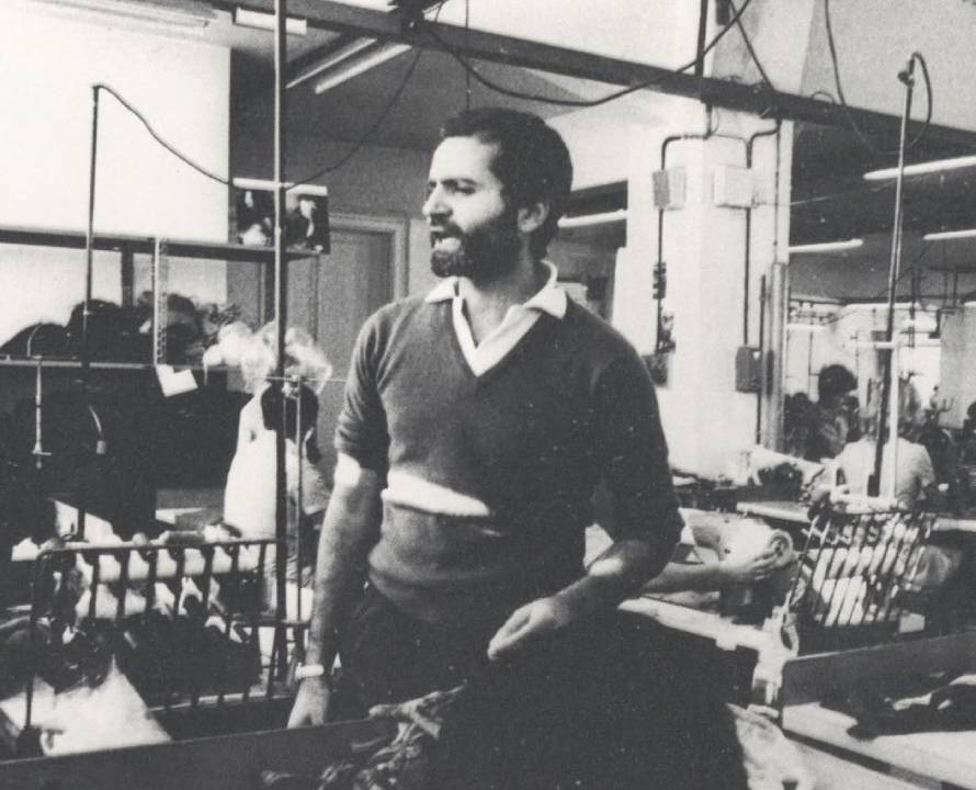 Foto de Gianni Versace, fundador da grife Versace, retrato anos 1990
