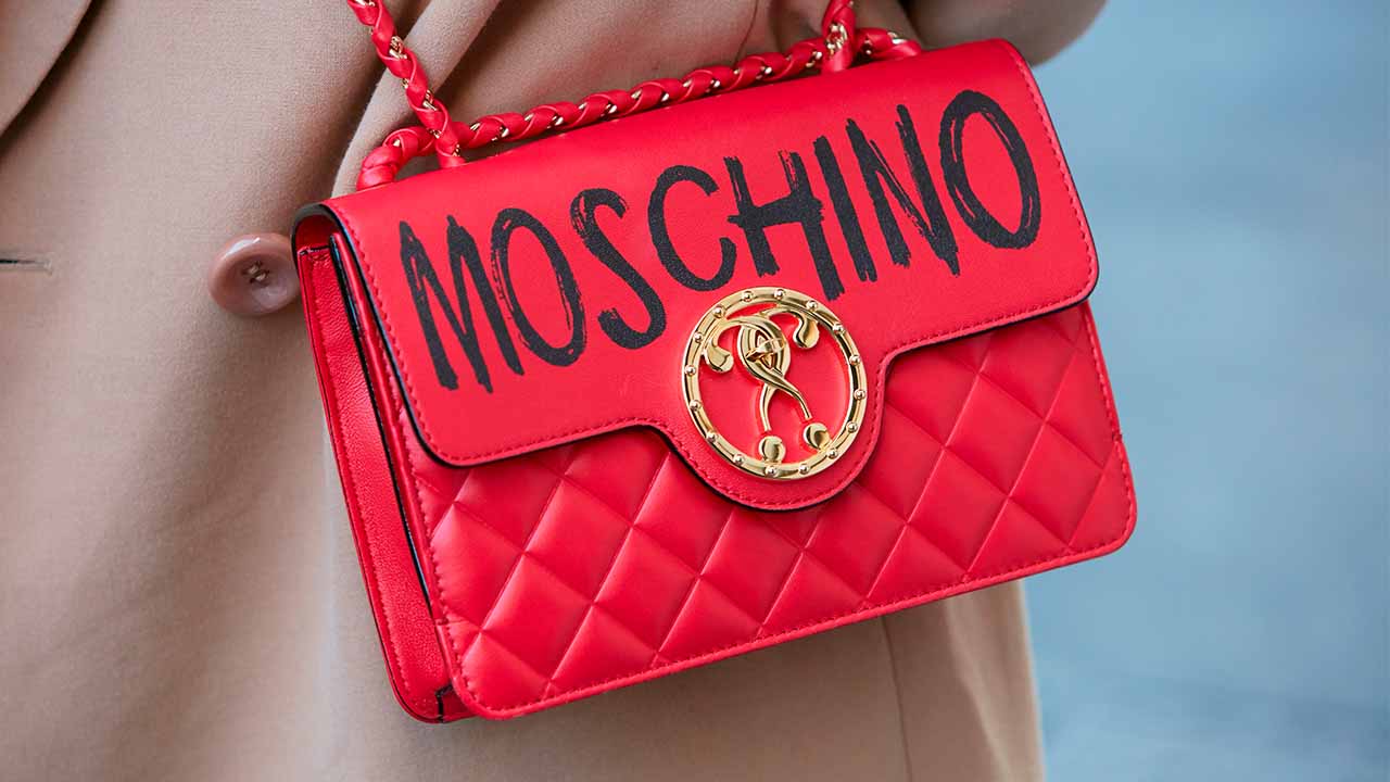 bolsa de luxo moschino.
