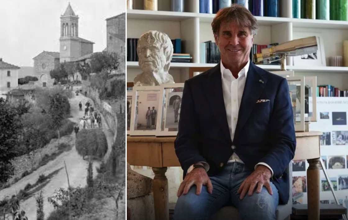 vilarejo de Castel Rigone na Úmbria, Itália, terra natal de Brunello Cucinelli