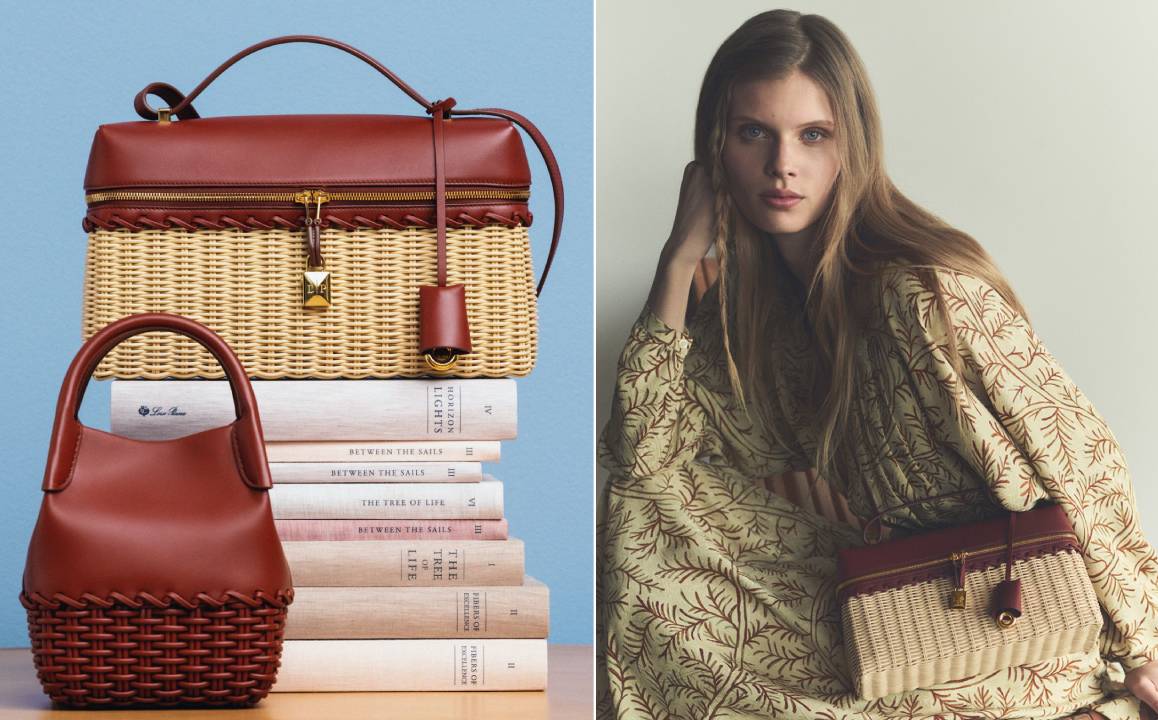 Fotos da bolsa mais conhecida da Loro Piana, modelo L27.