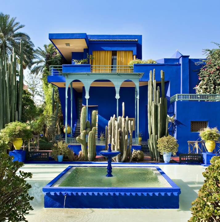 jardin Majorelle em Marrakesh, local de descanso de Yves Saint Laurent e hoje sede de museu dedicado ao estilista
