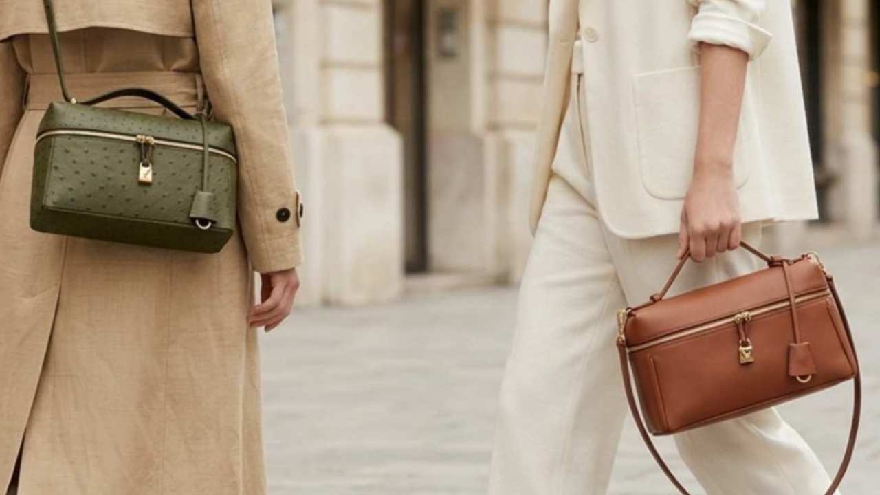 bolsas e roupas da marca loro piana conhecida pelo quiet luxury.