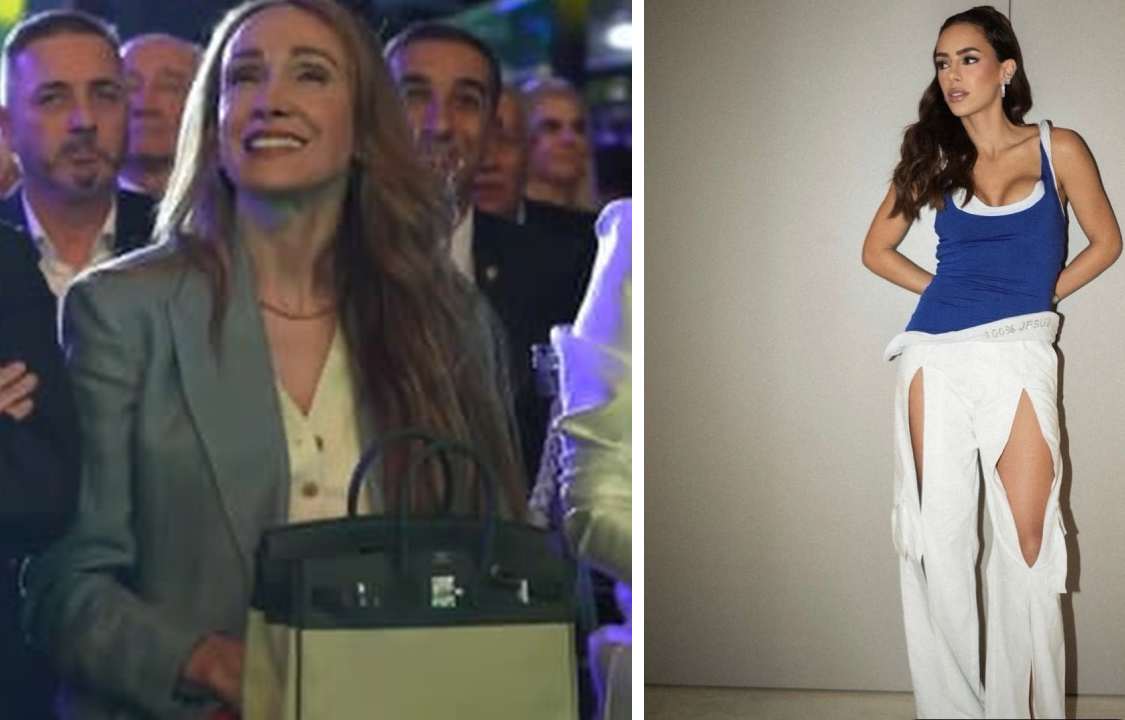 Mariann Ancelotti com bolsa Hermès Birkin de luxo ao lado de Bruna Biancardi em produção inspirada nas cores do Brasil.