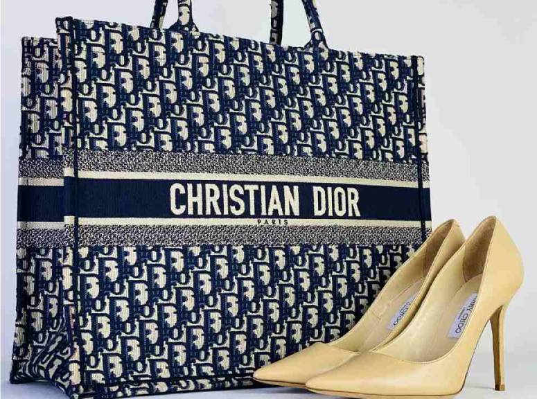 Bolsa Dior Book Tote com estampa oblique.