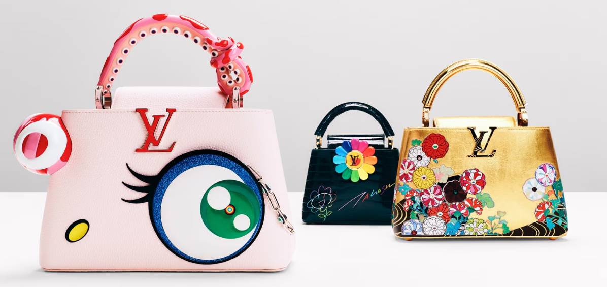 Bolsa Louis Vuitton Capucines edição limitada criada em colaboração com o artista Takashi Murakami.