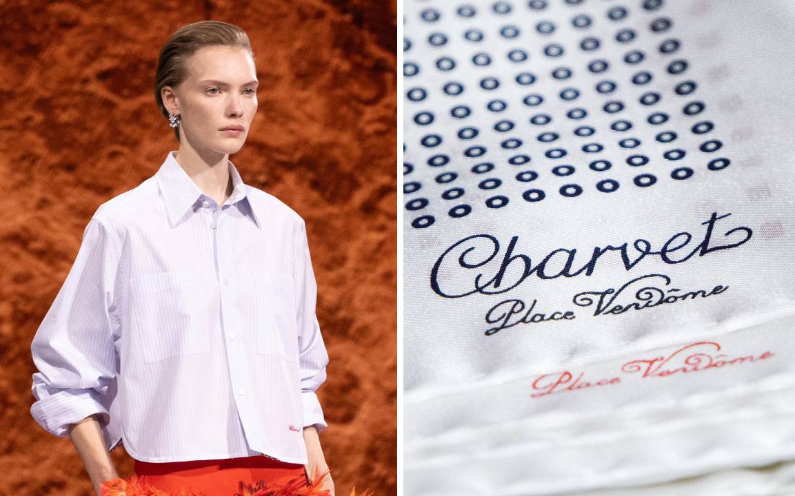 Detalhes da camisa chanel e o trabalho da charvet.