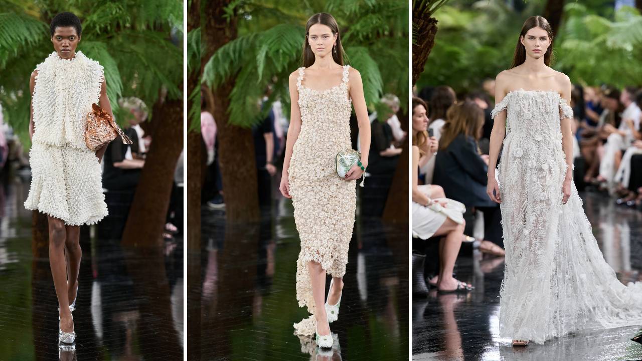 Vestido de noiva encerramente desfile alta-costura Dior fall/winter 2026/2027.
