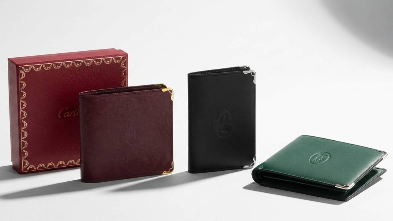 Carteiras Cartier masculinas da linha Must seminovas com caixa original.