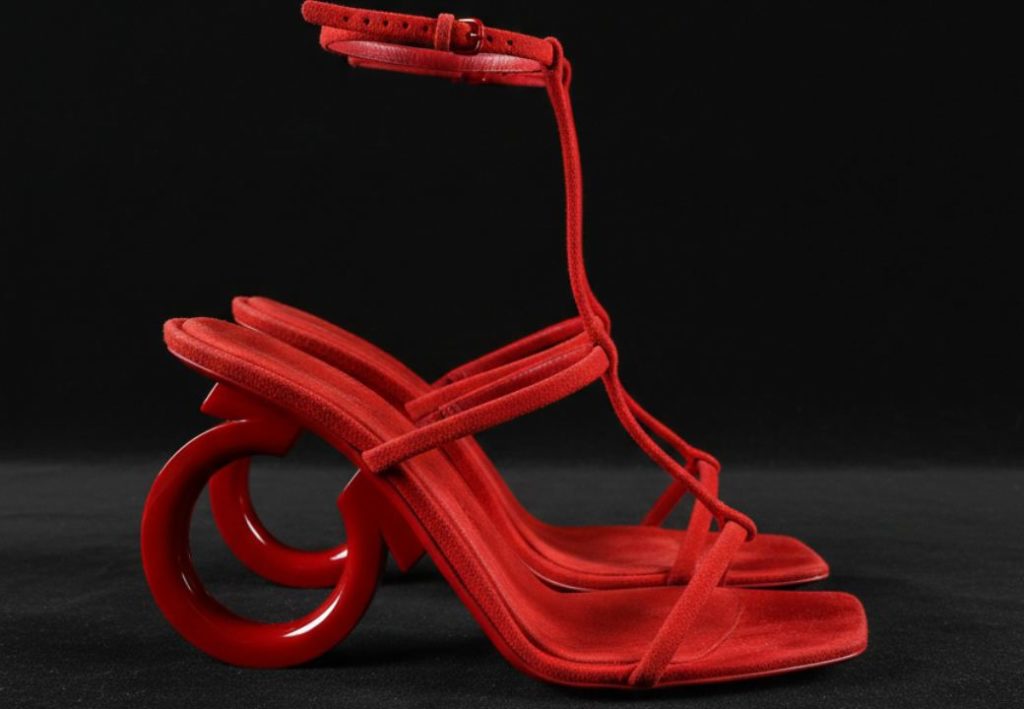 Sandália Ferragamo na Super Sale 2026.