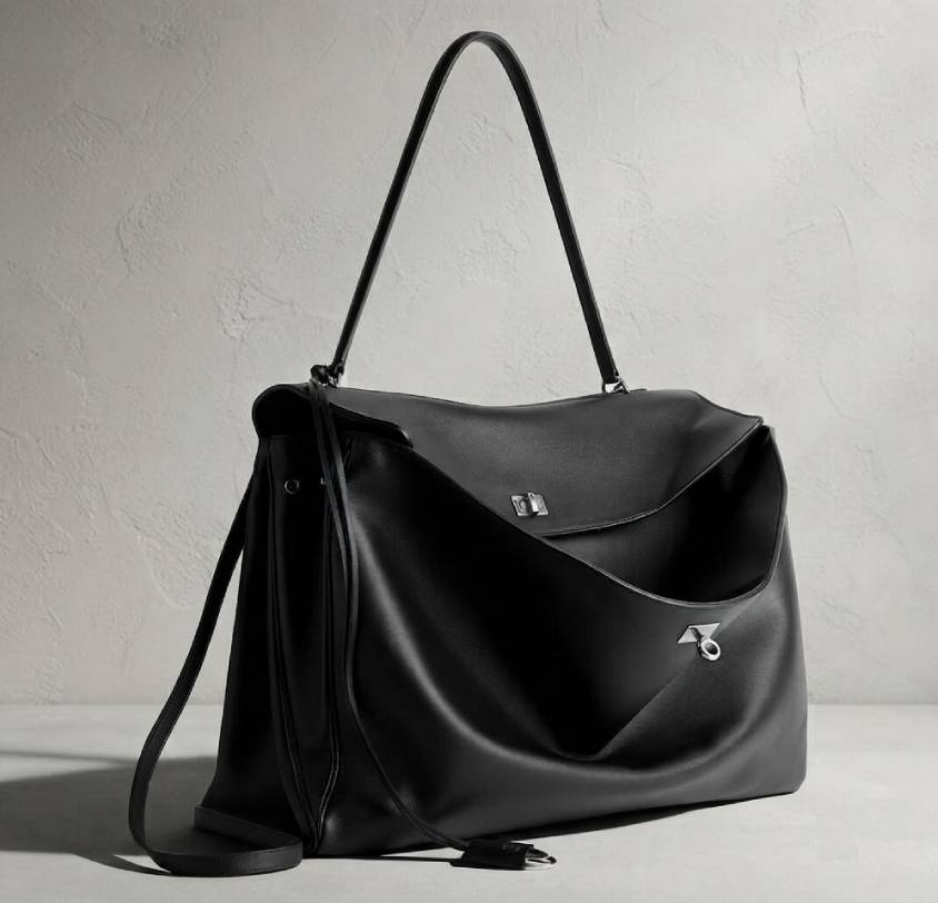 Bolsa balenciaga rodeo couro mole.