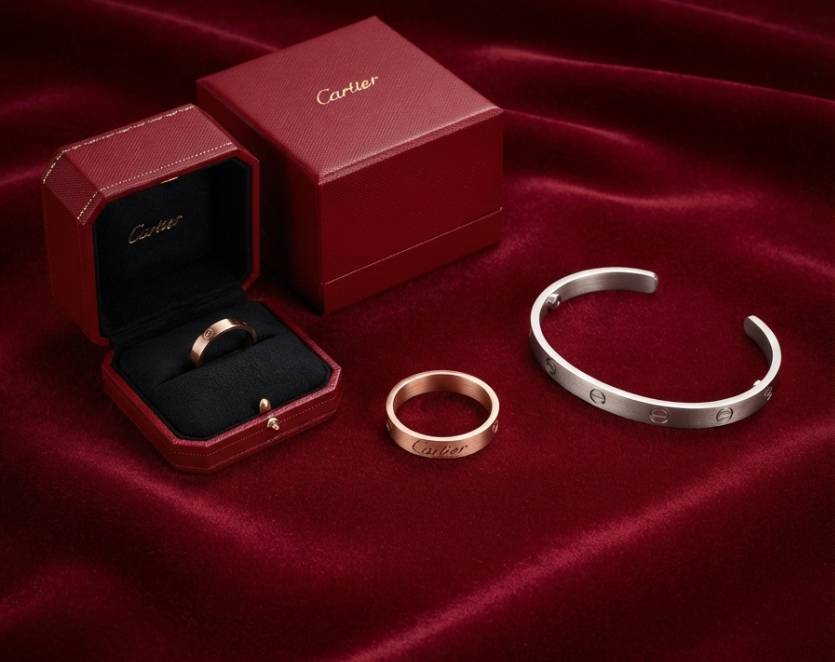 Joias para homens e pais da Cartier.