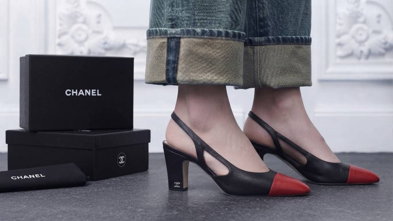 sapato feminino de luxo da Chanel por Matthieu Blazy.