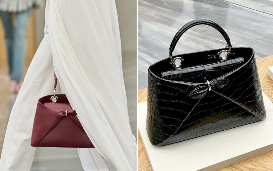 Diferentes cores e tamanhos da nova bolsa Dior Cigale.