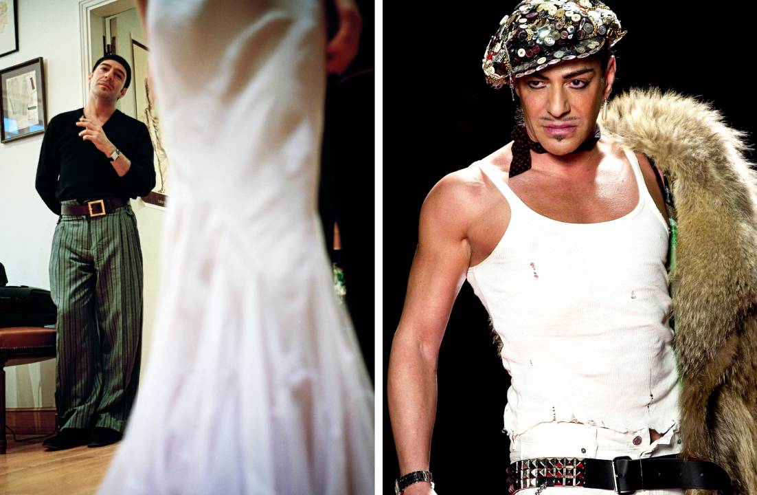 John Galliano em seu tempo de diretor criativo da Christian Dior.