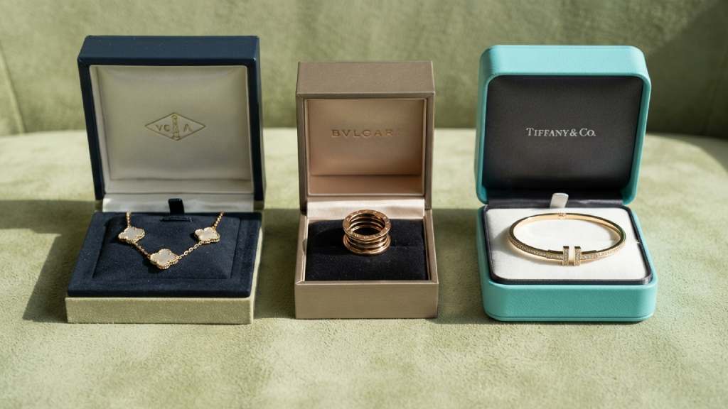 Colar Van Cleef, anel bulgari e pulseira Tiffany: 3 joias icônicas na Second Hand Week 2026.