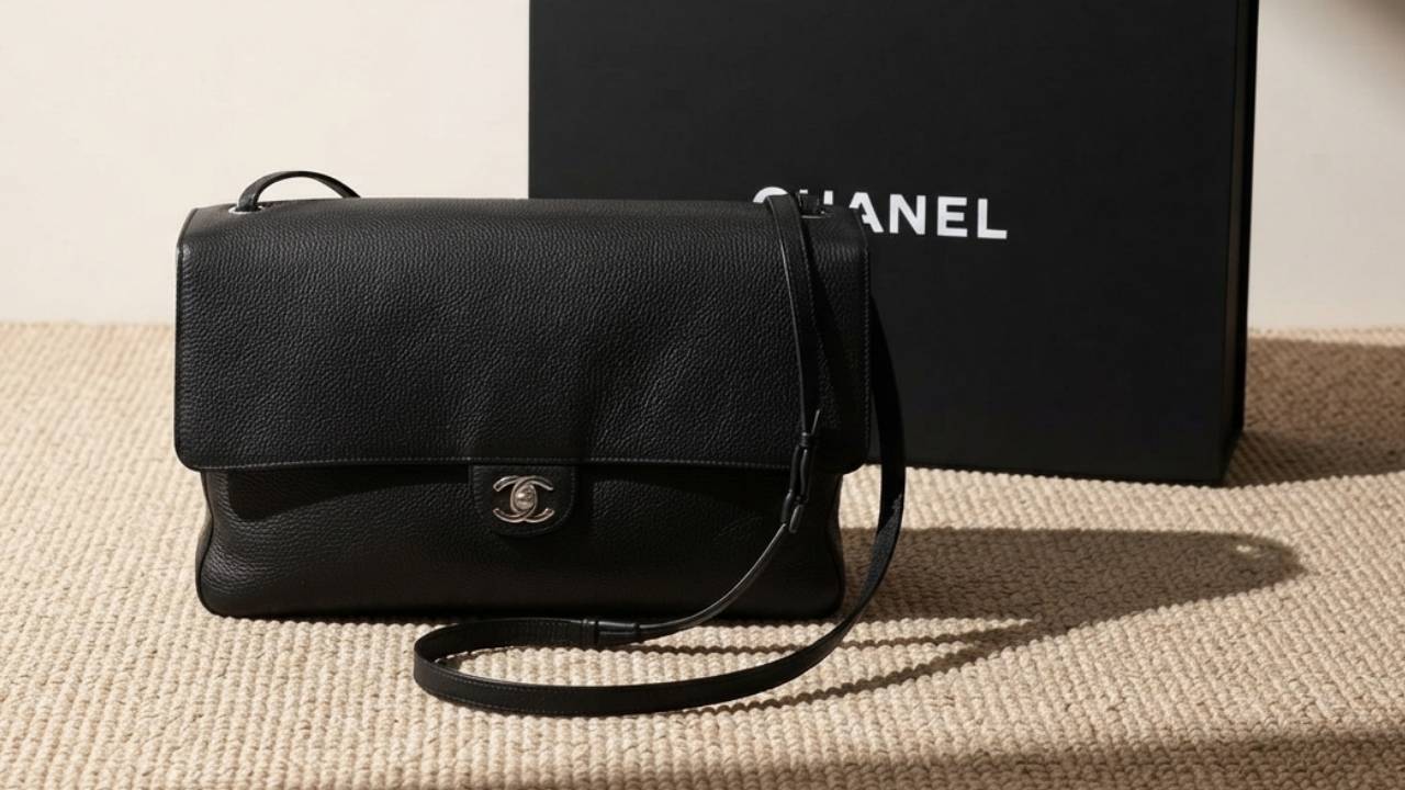 Foto da Chanel Souplissimo (Maxi Flap Bag por Matthieu Blazy) seminova que teve aumento de preço nas lojas.